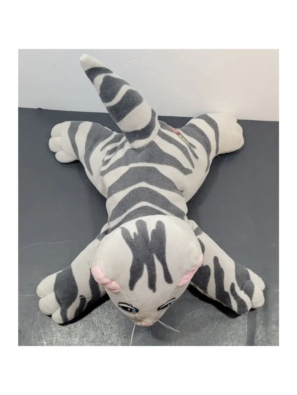 Vintage 1985 Pound Purries Plush Gray Striped Cat Kitten